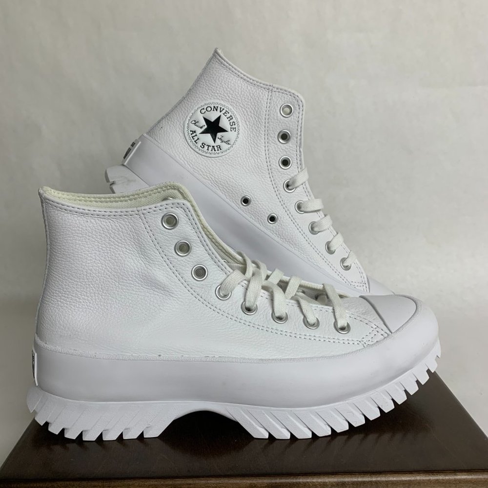 Converse, Chuck Taylor All Star Lugged Platform, White Leather, M7.5 W9.5